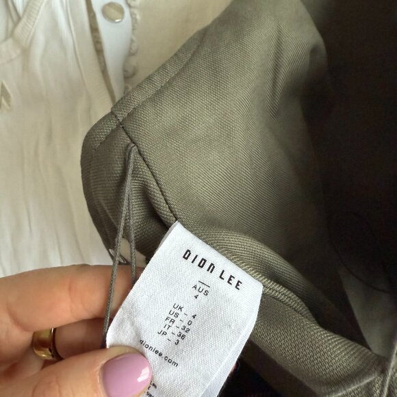 NWT Dion Lee Wrench Denim Corset Pocket Allover Paneling Rivet Detailing Sz 0 - Picture 3 of 8